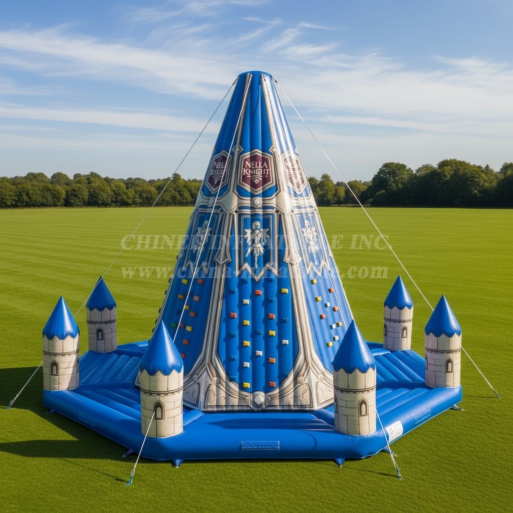 T11-4302 Nella Knight Theme Inflatable Climbing Wall
