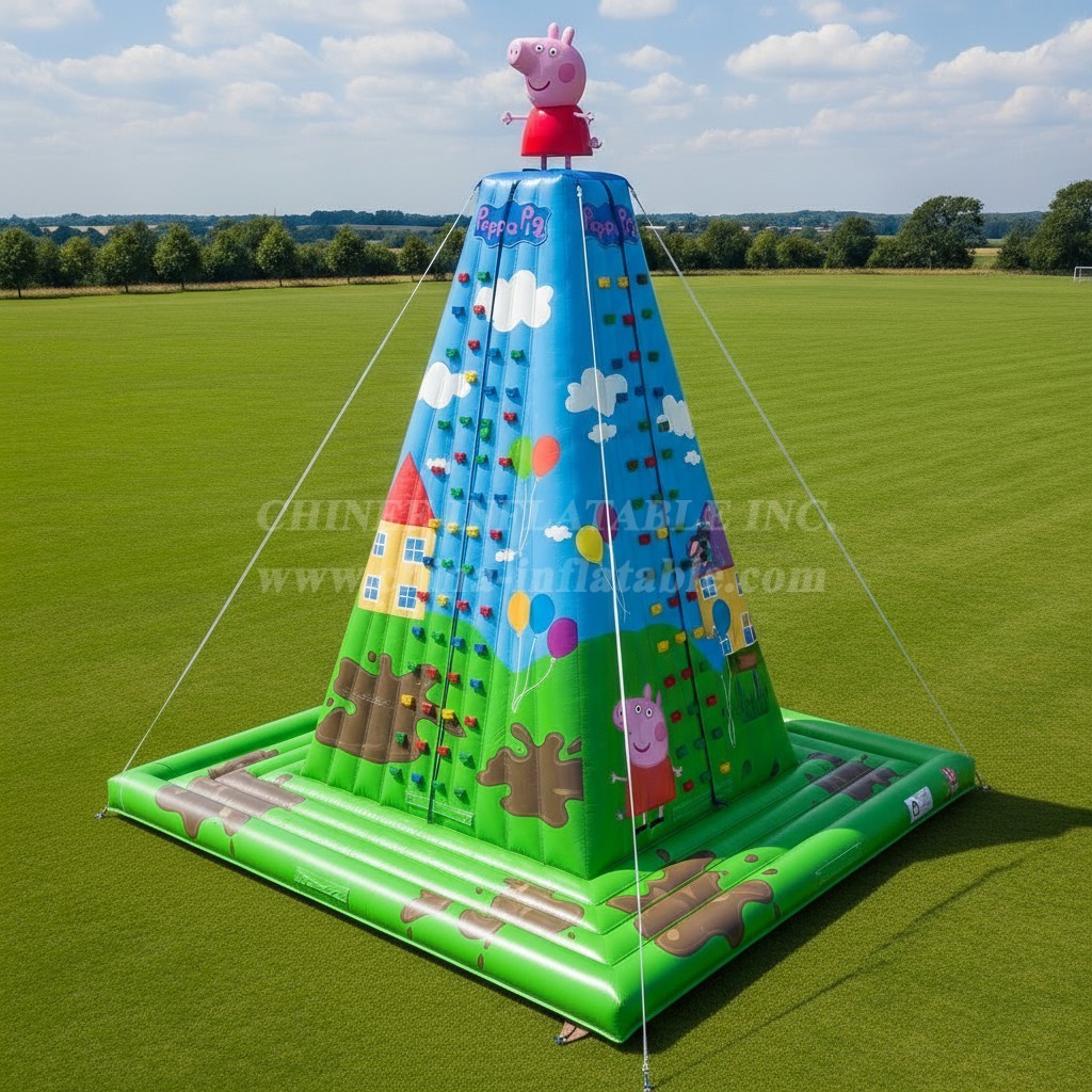 T11-4322 Peppa Pig Theme Inflatable Climbing Wall