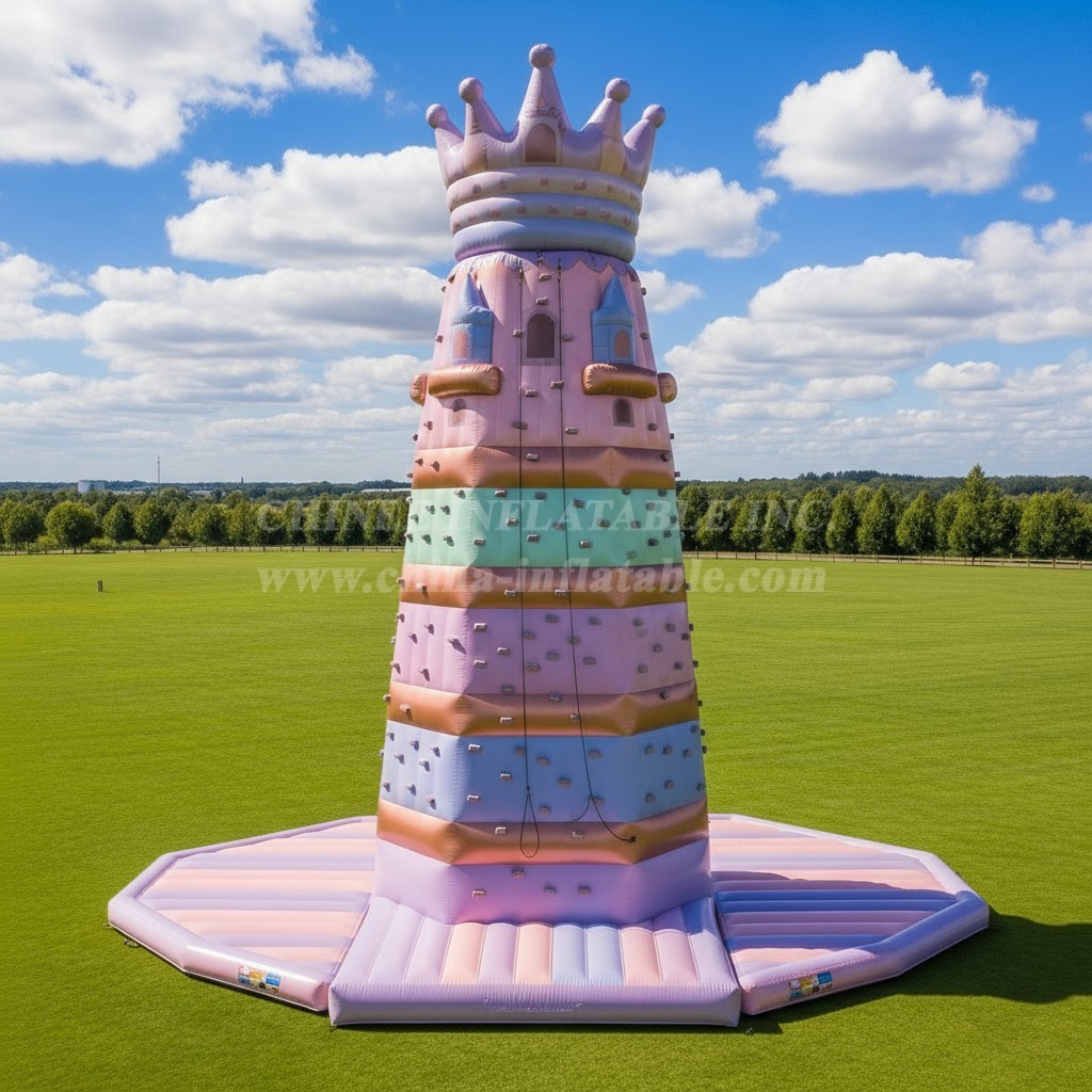 T11-4343 Princess Parties Theme Inflatable Climbing Wall