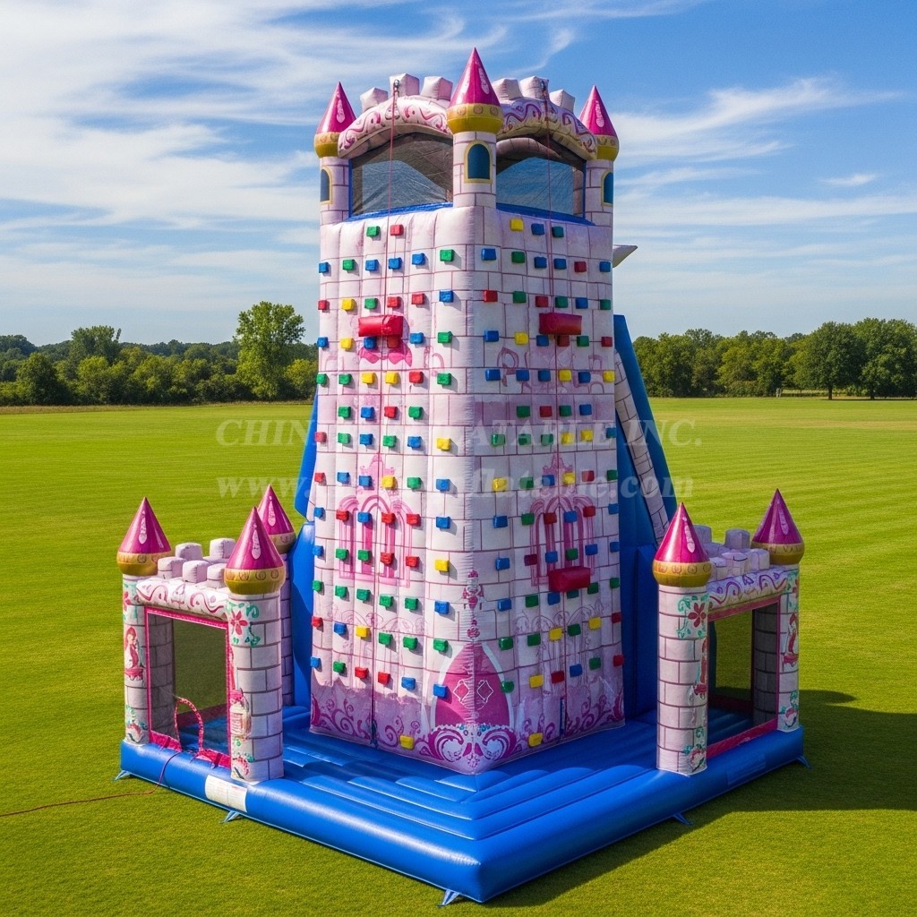 T11-4346 Princess Parties Theme Inflatable Climbing Wall