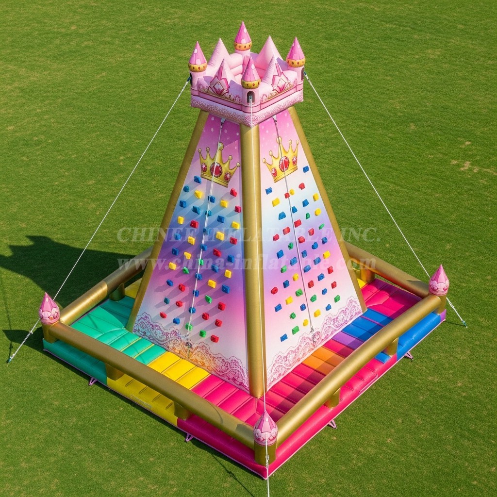 T11-4348 Princess Parties Theme Inflatable Climbing Wall
