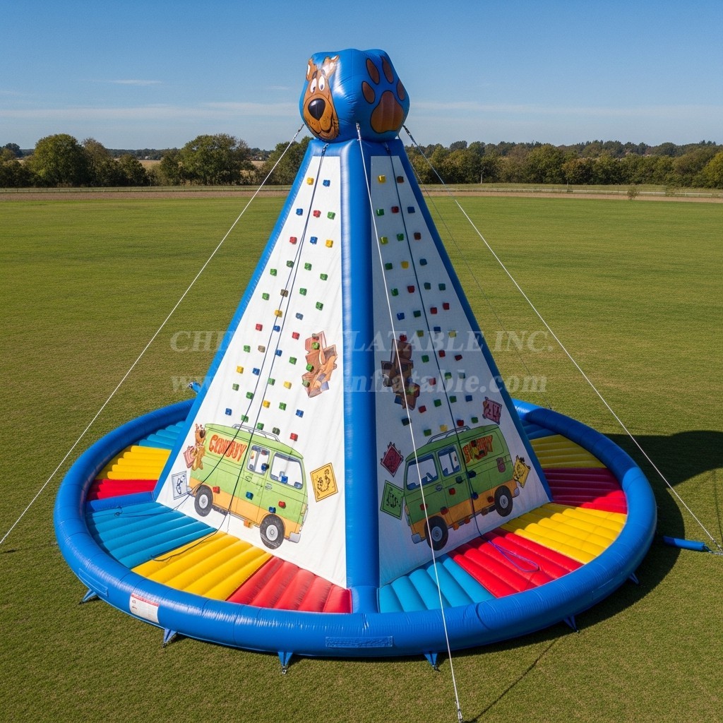 T11-4357 Scooby-Doo Theme Inflatable Climbing Wall