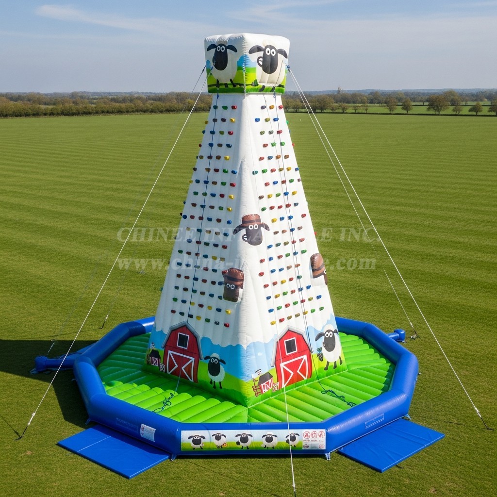 T11-4361 Shaun the Sheep Theme Inflatable Climbing Wall