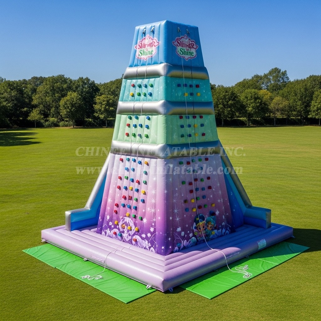 T11-4363 Shimmer & Shine Theme Inflatable Climbing Wall