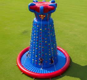 T11-4396 Superhero Theme Inflatable Climbing Wall