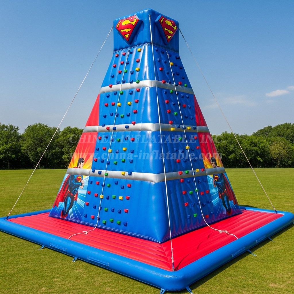T11-4402 Superman Theme Inflatable Climbing Wall