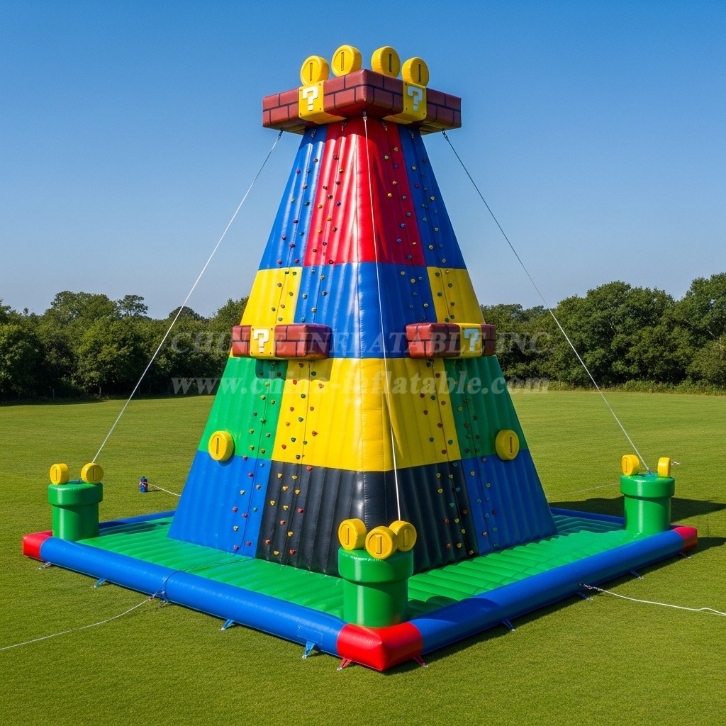 T11-4408 Super Mario Theme Inflatable Climbing Wall