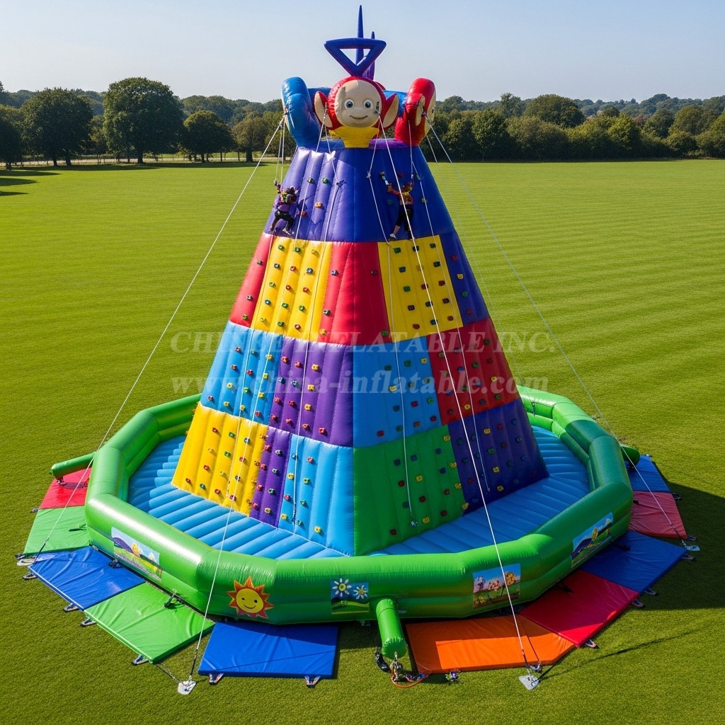 T11-4414 Teletubbies Theme Inflatable Climbing Wall