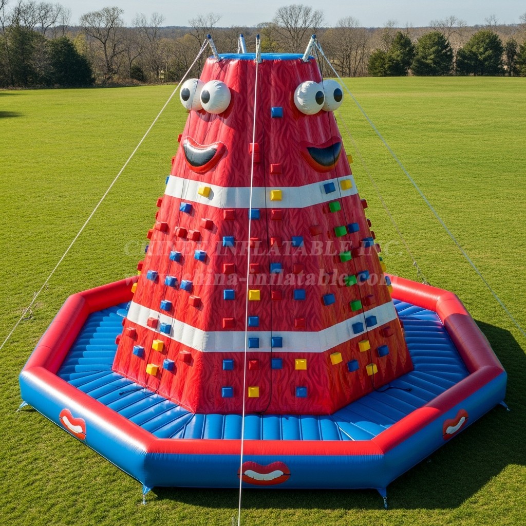 T11-4455 Tickle Me Elmo Theme Inflatable Climbing Wall