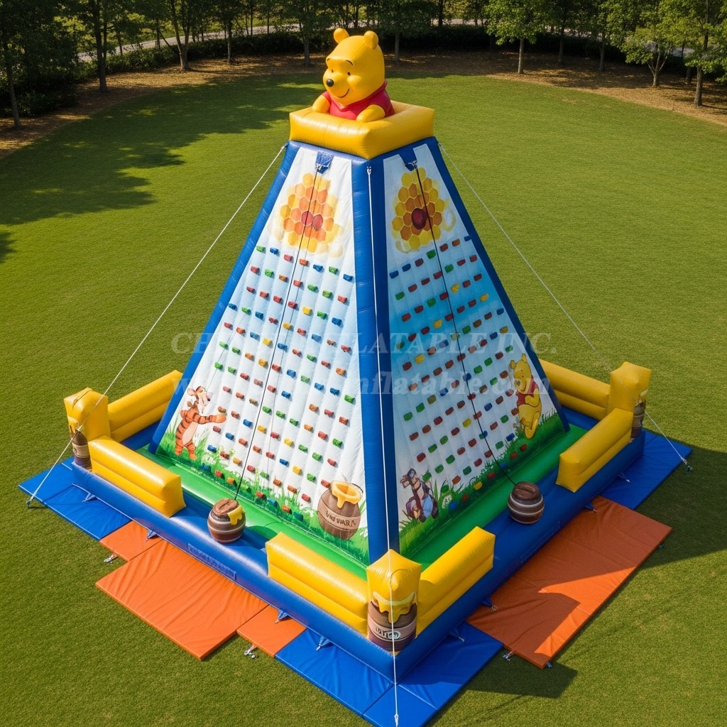 T11-4479 Winnie the Pooh Theme Inflatable Climbing Wall