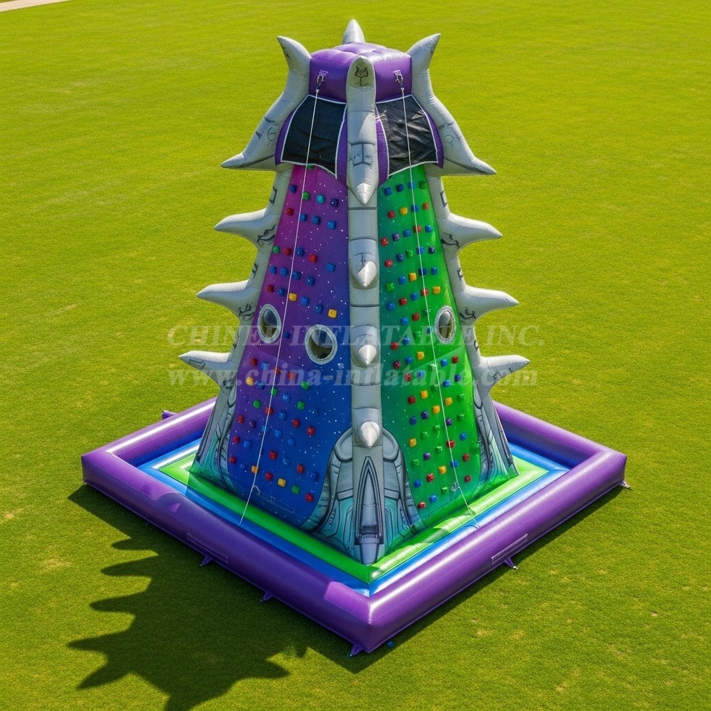 T11-4491 Alien Theme Inflatable Climbing Wall