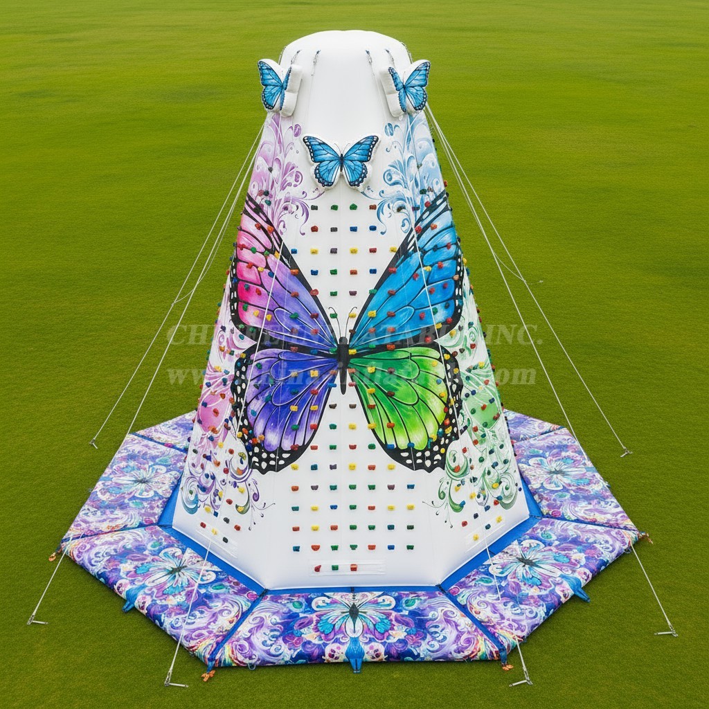 T11-4516 Butterfly Theme Inflatable Climbing Wall