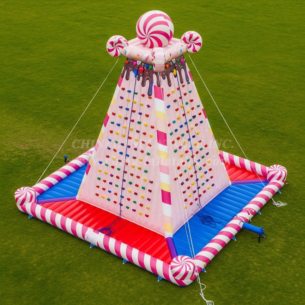 T11-4518 Candy Theme Inflatable Climbing Wall