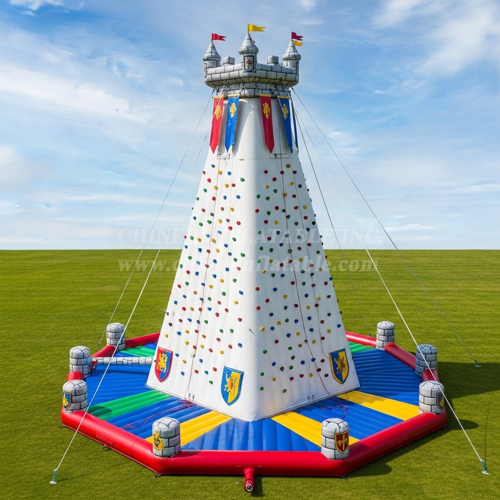 T11-4521 Castle Kingdom Theme Inflatable Climbing Wall