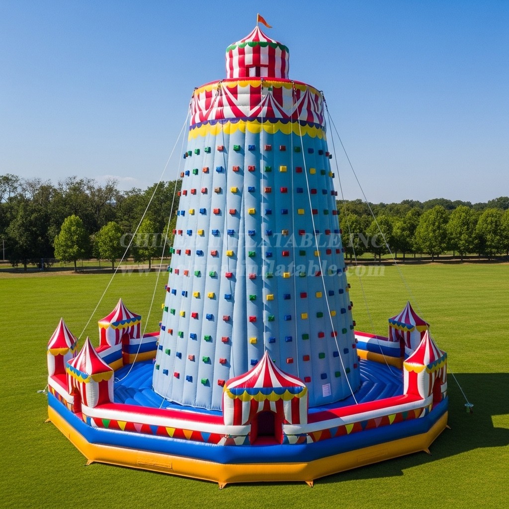 T11-4536 Circus Theme Inflatable Climbing Wall