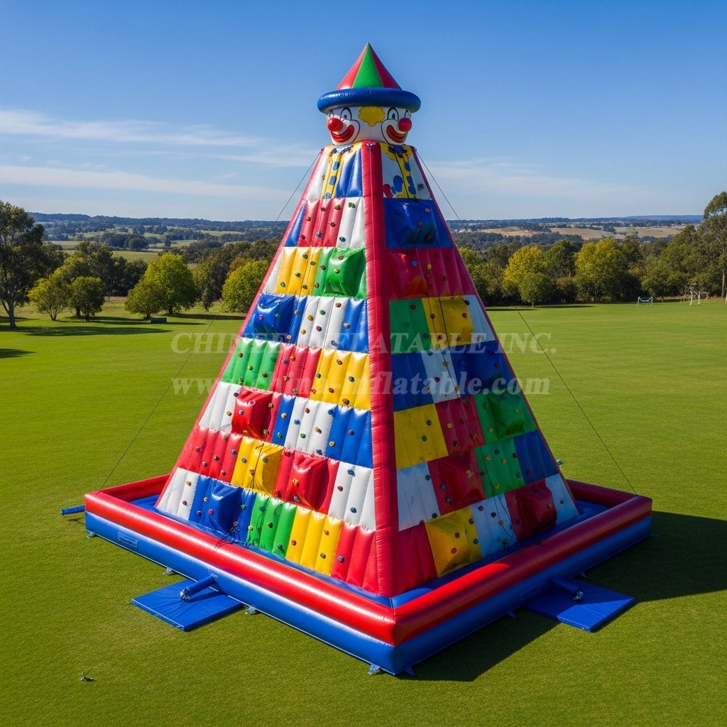 T11-4542 Clown Theme Inflatable Climbing Wall