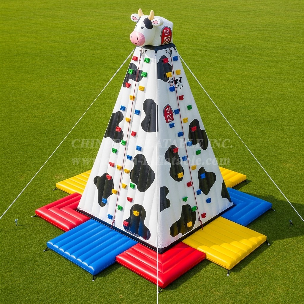 T11-4553 Cow Theme Inflatable Climbing Wall