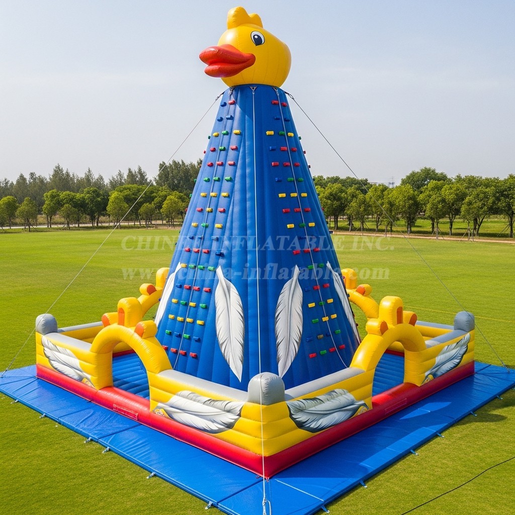 T11-4574 Duck Theme Inflatable Climbing Wall