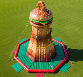 T11-4611 Hamburger Theme Inflatable Climbing Wall
