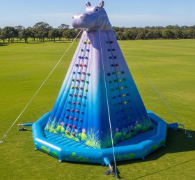 T11-4614 Hippo Theme Inflatable Climbing Wall