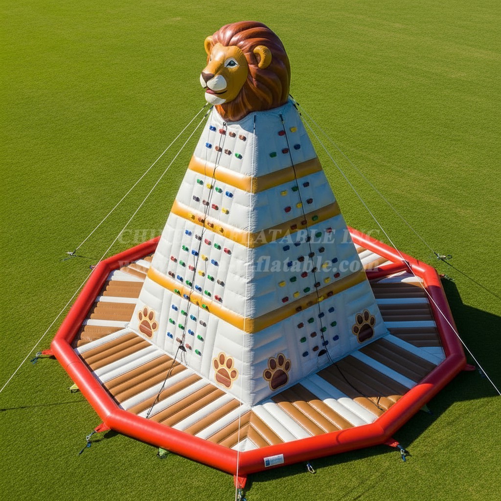 T11-4628 Lion Theme Inflatable Climbing Wall