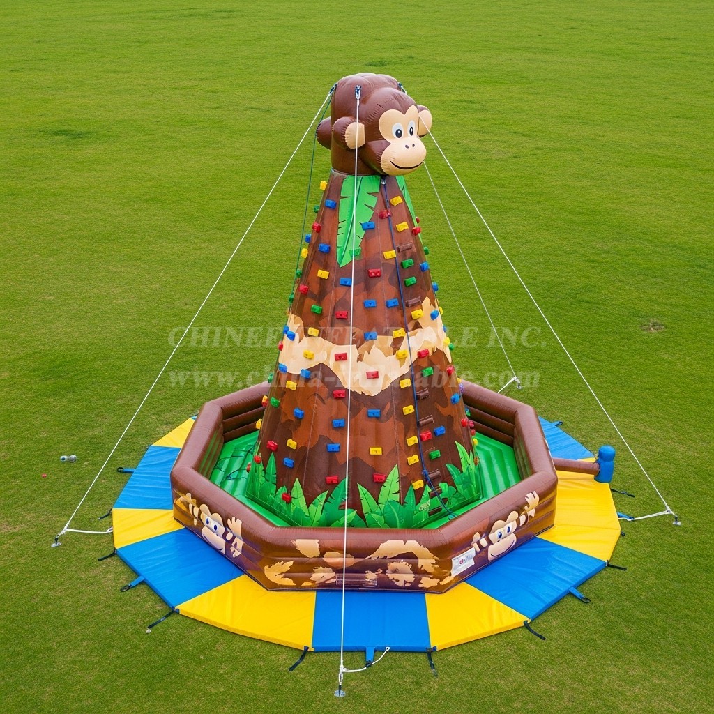 T11-4636 Monkey Theme Inflatable Climbing Wall