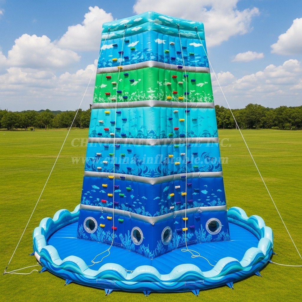 T11-4642 Ocean Theme Inflatable Theme Inflatable Climbing Wall