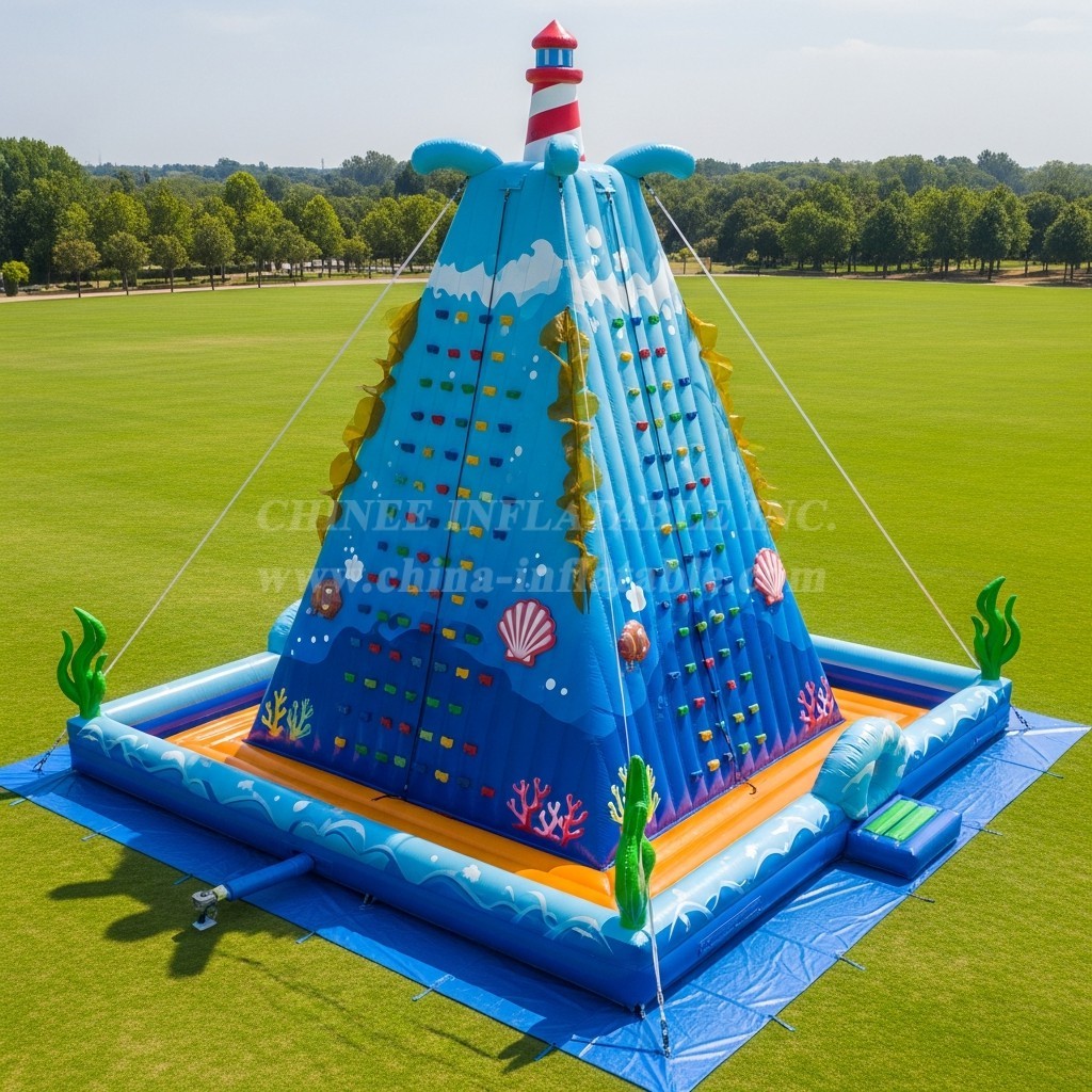 T11-4643 Ocean Theme Inflatable Theme Inflatable Climbing Wall