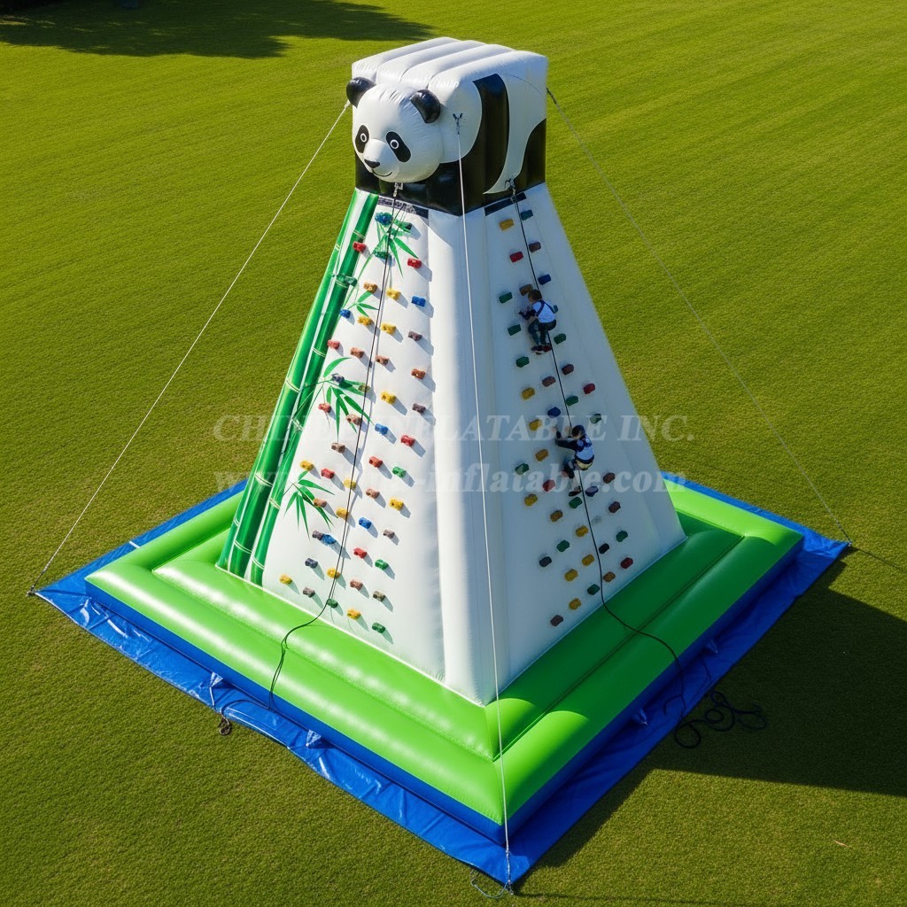 T11-4653 Panda Theme Inflatable Climbing Wall