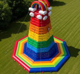 T11-4680 Rainbow Theme Inflatable Climbing Wall