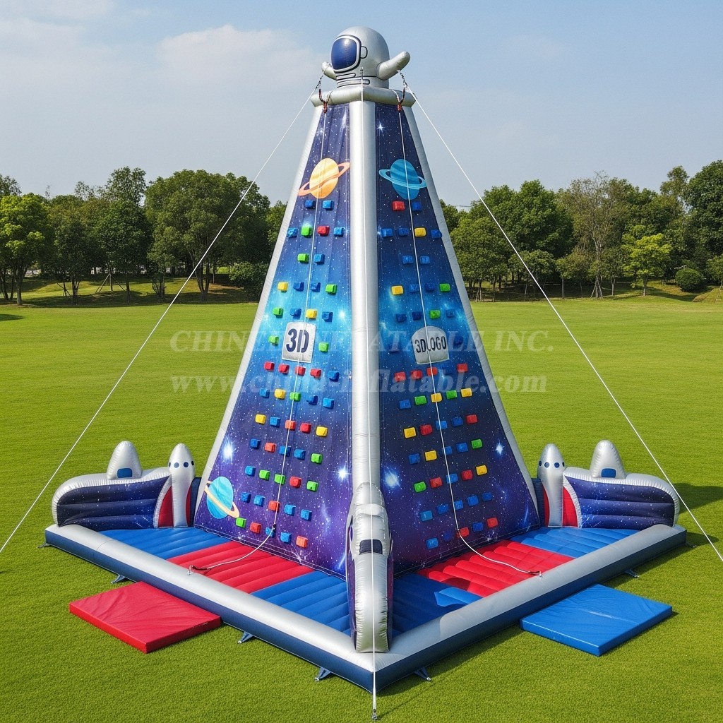 T11-4697 Space Theme Inflatable Climbing Wall