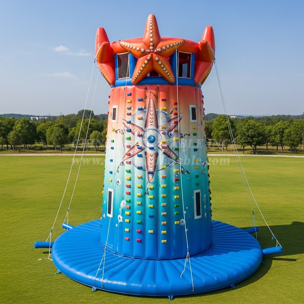 T11-4700 Starfish Theme Inflatable Climbing Wall