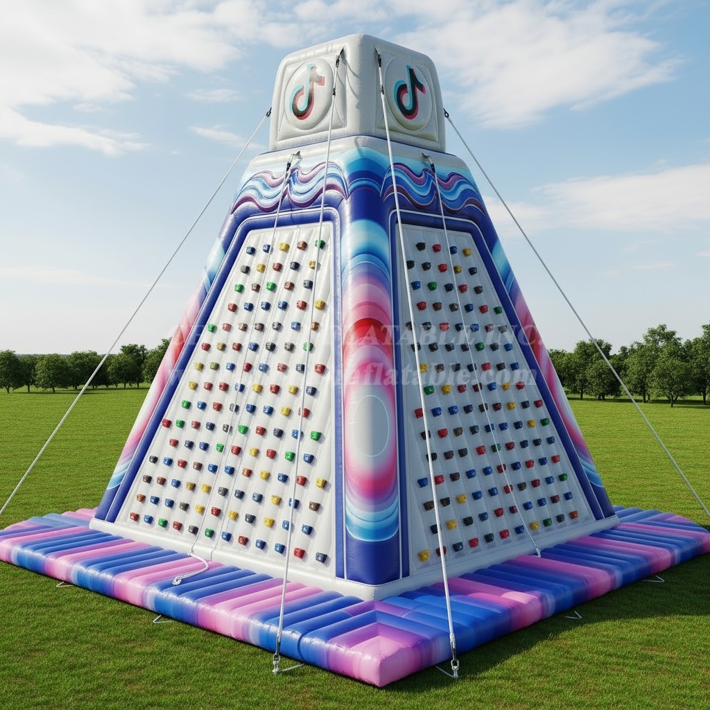 T11-4707 Tiktok Theme Inflatable Climbing Wall