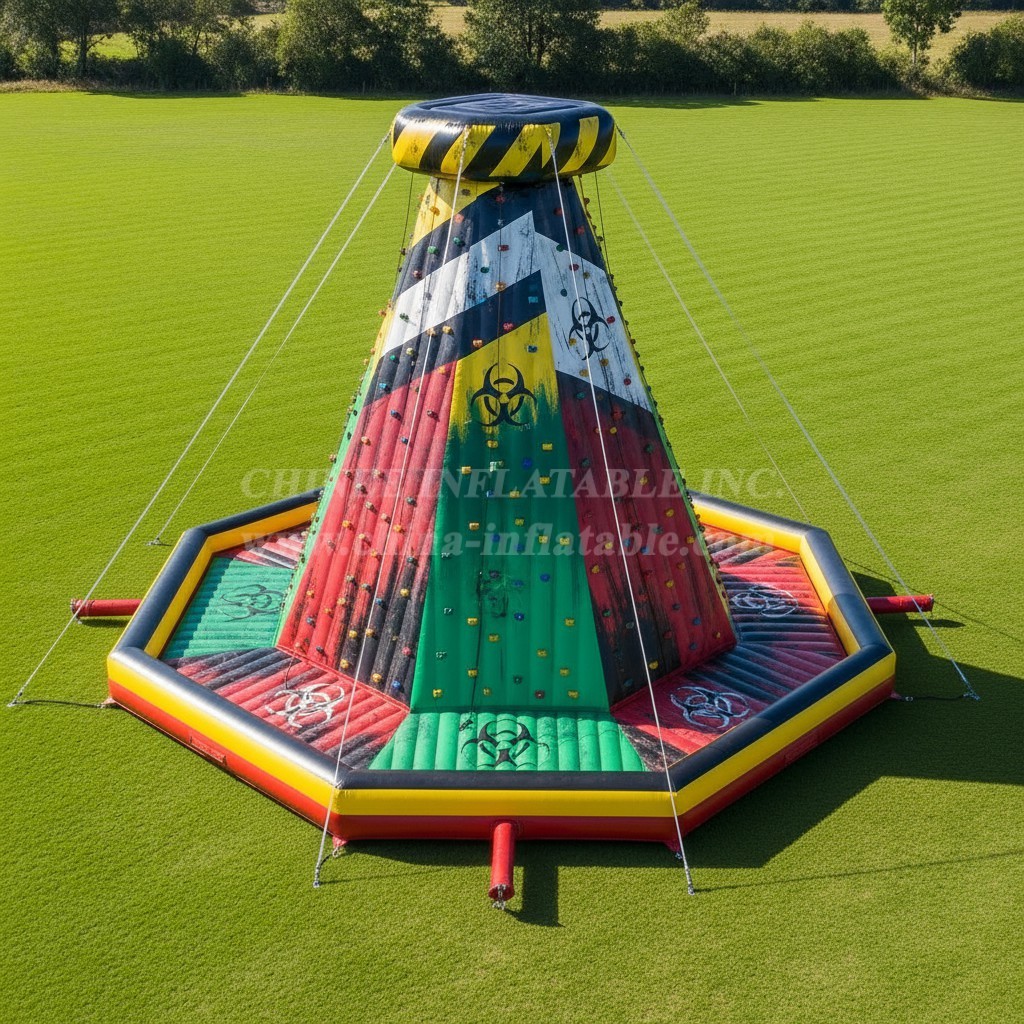 T11-4708 Toxic Theme Inflatable Climbing Wall