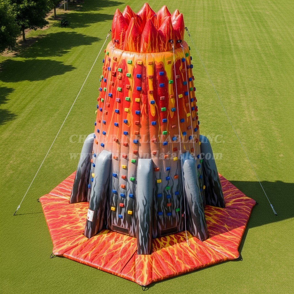 T11-4721 Volcano Theme Inflatable Climbing Wall