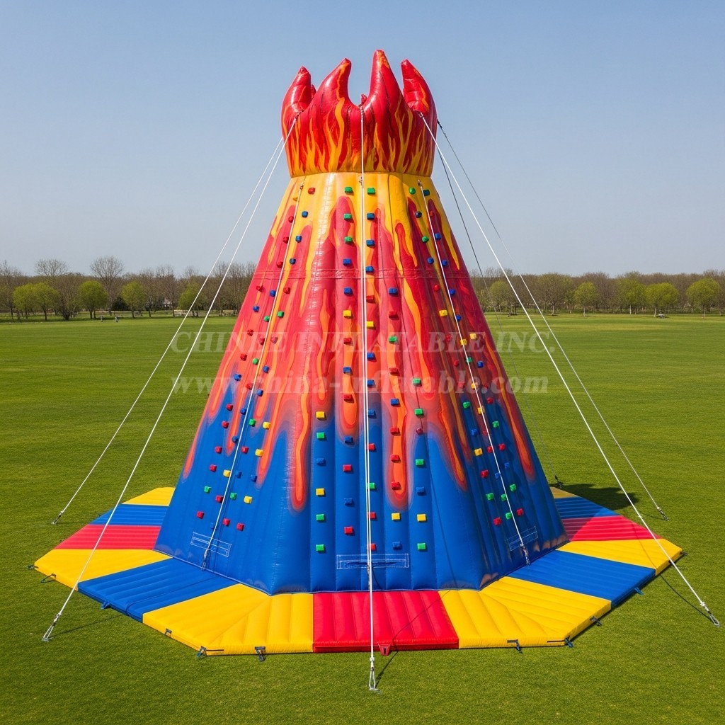 T11-4723 Volcano Theme Inflatable Climbing Wall