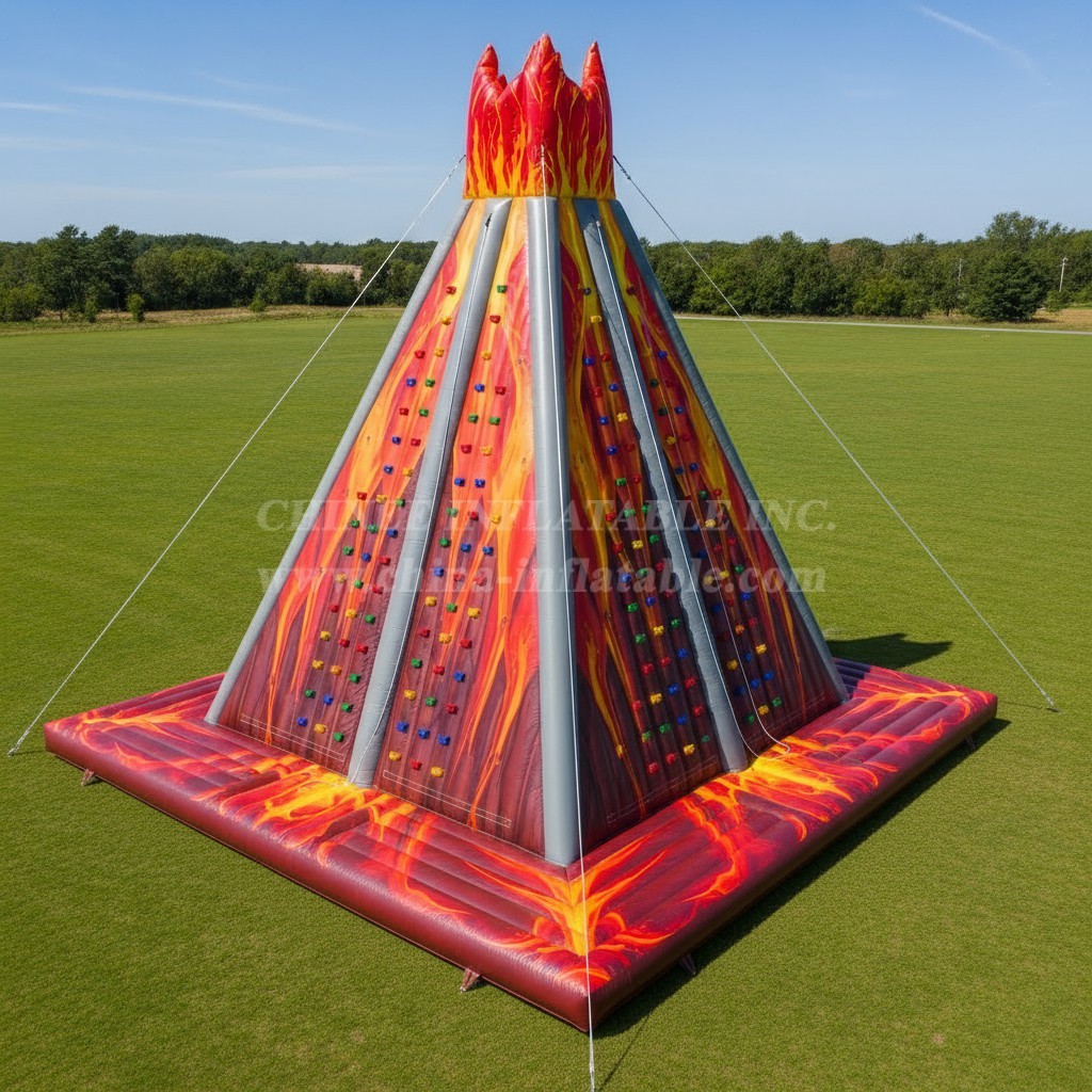 T11-4724 Volcano Theme Inflatable Climbing Wall
