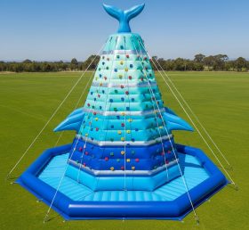 T11-4727 Whale Theme Inflatable Climbing Wall