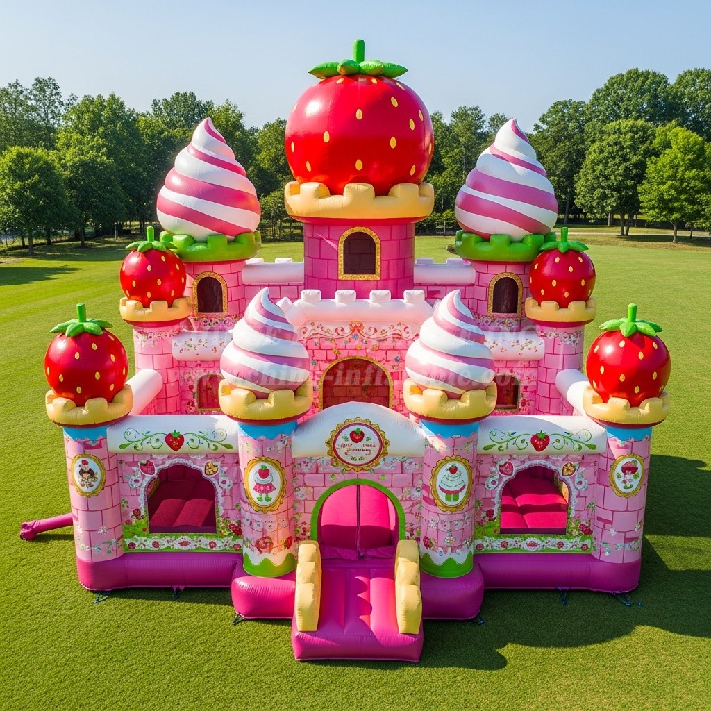 T5-2158 Strawberry Shortcake Theme Inflatable Castles