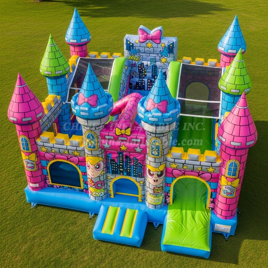 T5-2181 The Powerpuff Girls Theme Inflatable Castles
