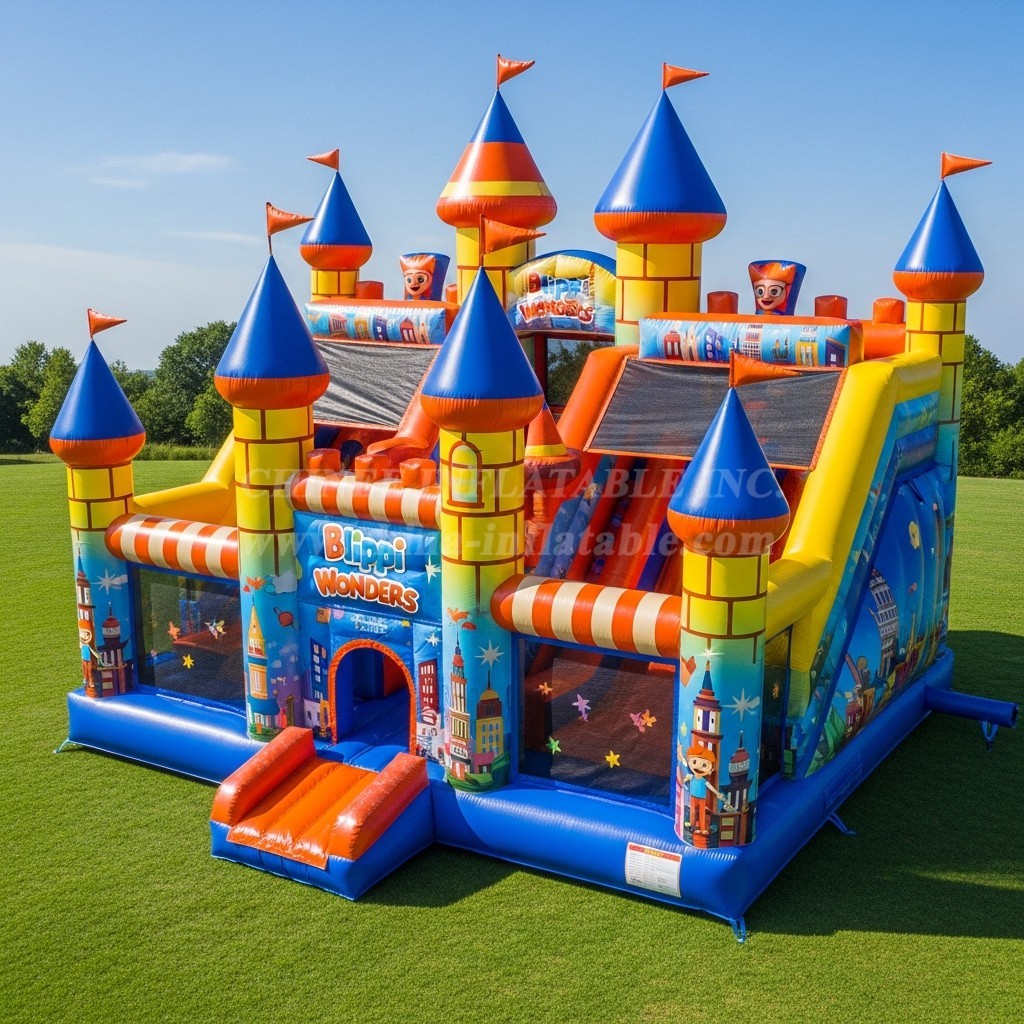 T5-2257 Blippi Wonders Theme Inflatable Castles