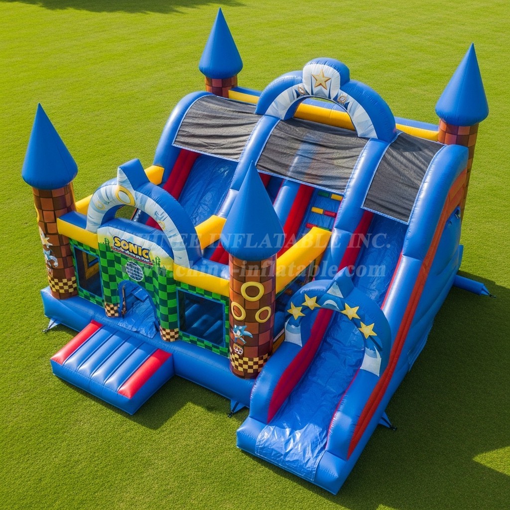 T5-2455 Sonic Theme Inflatable Castles