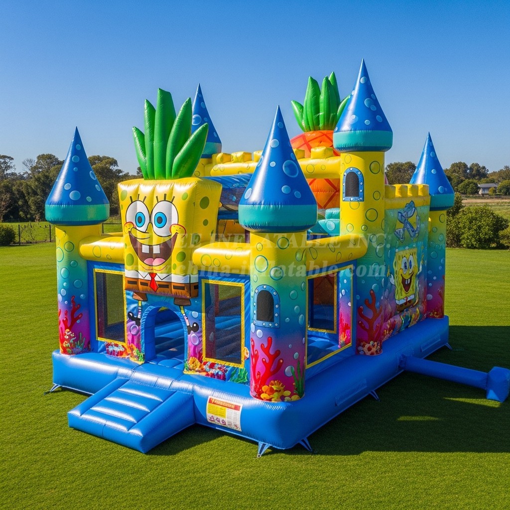 T5-2467 Spongebob Theme Inflatable Castles