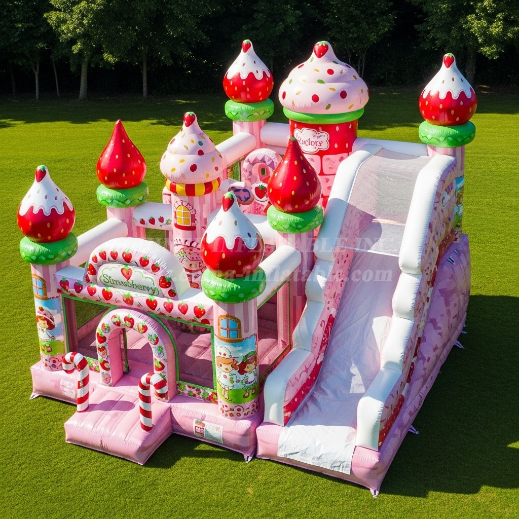 T5-2473 Strawberry Shortcake Theme Inflatable Castles