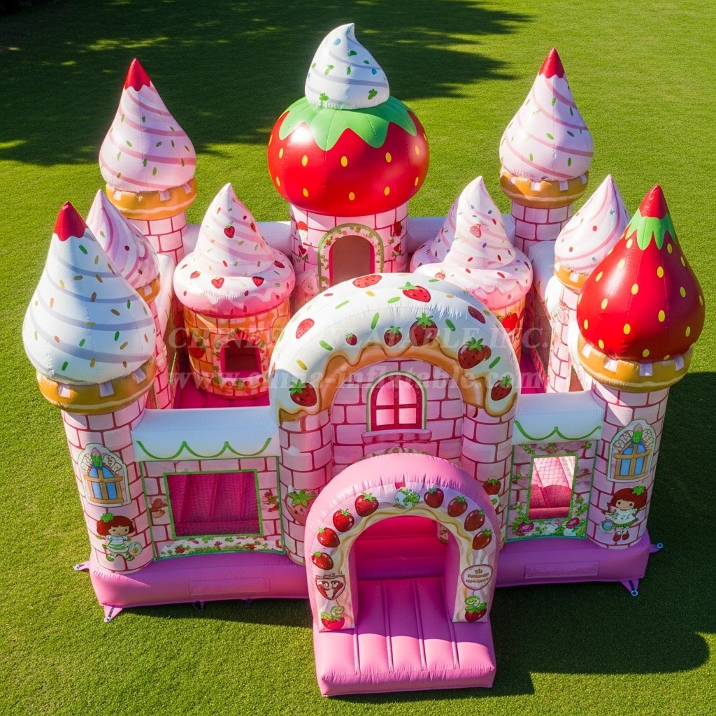 T5-2474 Strawberry Shortcake Theme Inflatable Castles