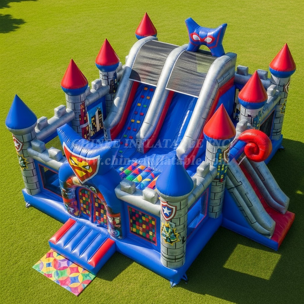 T5-2476 Superhero Theme Inflatable Castles