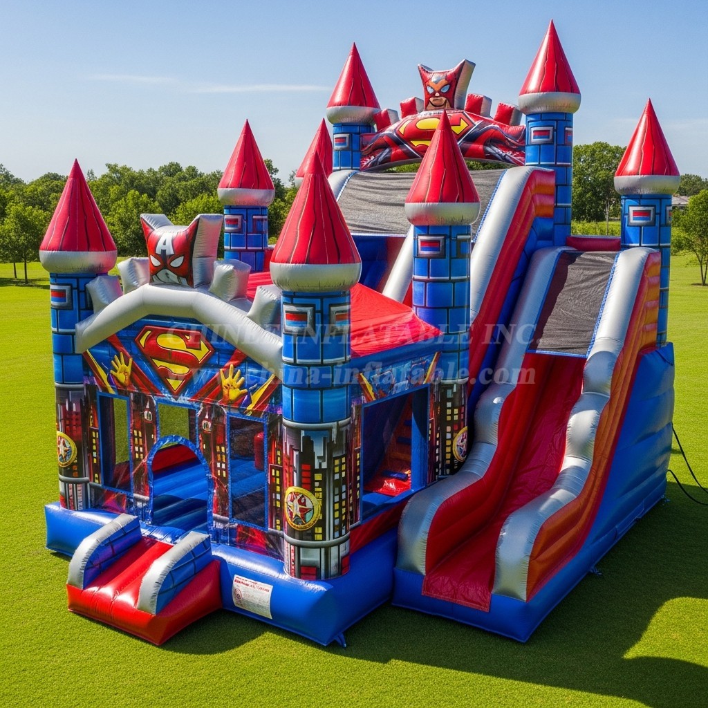 T5-2477 Superhero Theme Inflatable Castles