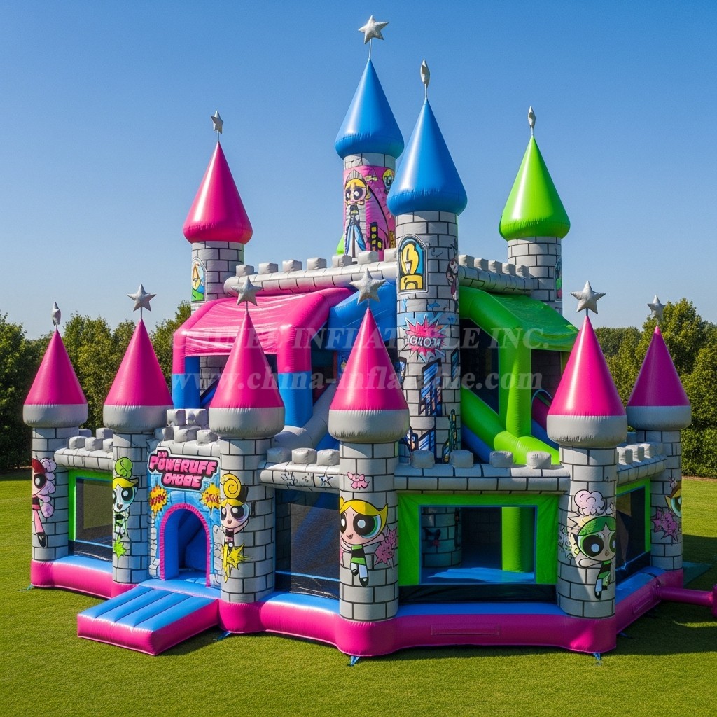 T5-2509 The Powerpuff Girls Theme Inflatable Castles