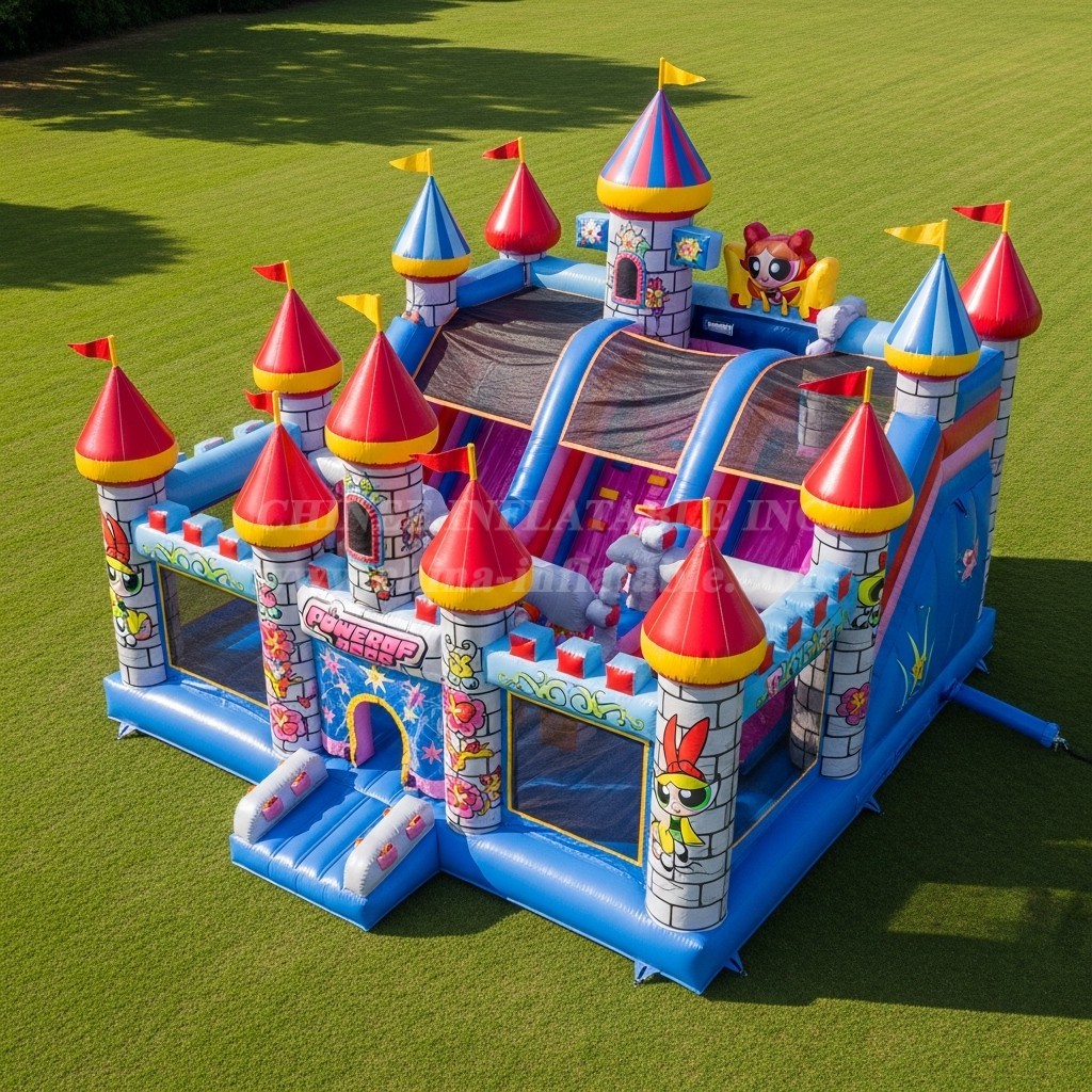 T5-2512 The Powerpuff Girls Theme Inflatable Castles