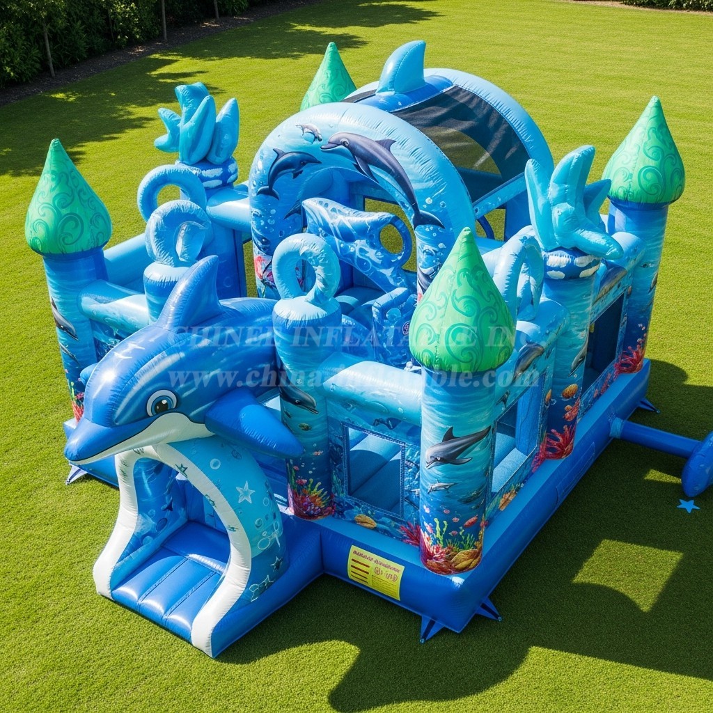 T5-2607 Dolphin Theme Inflatable Castles